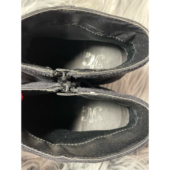 JG womens shorties short boots faux suede matte black size 8 womens bootie - Picture 3 of 13